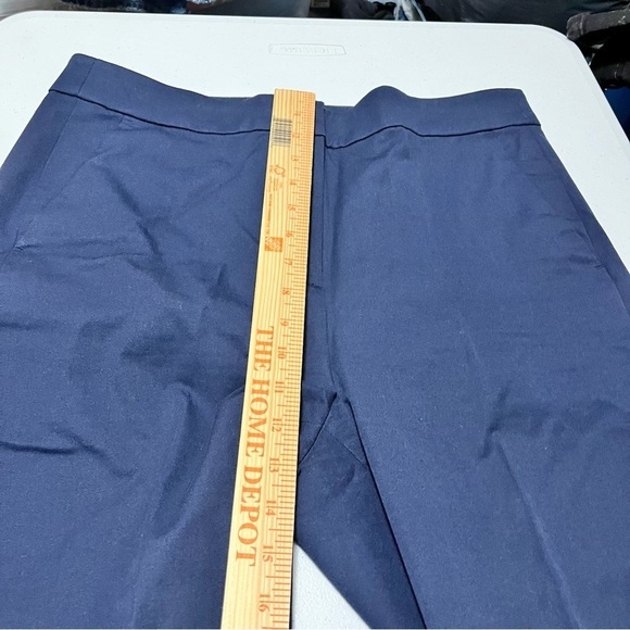 J. Crew Kate Straight Leg Pants Bi-Stretch Cotton Blend Navy Size 12 Y - Picture 8 of 9